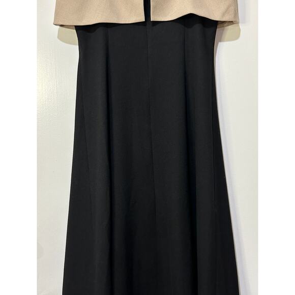Rue Sophie Aurelia Colorblock Midi Dress Taupe Black Size Medium NWT Chic Dressy - Picture 15 of 16